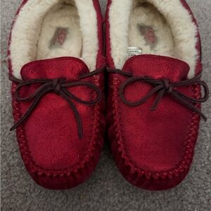 UGG Red Moccasin Slippers